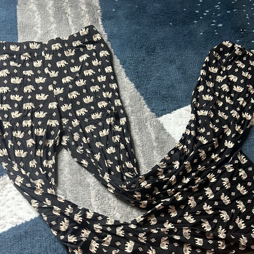 Black Flare Elephant Pants